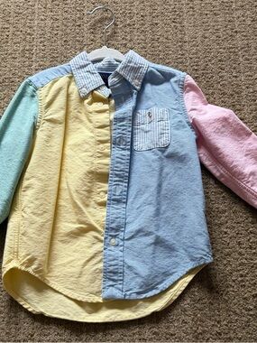 Polo by Ralph Lauren Pastel Multi-Color Cotton Button-Down Shirt